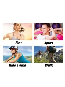 1pc Black Polyester Waterproof Running Waist Bag - Black - View 3