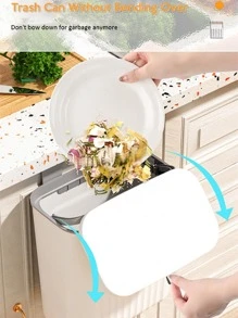 1入組掛壁式垃圾桶 - 白色 - 查看 2