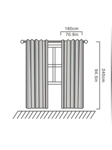 Flower Embroidered Single Panel Curtain
