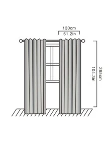 Flower Embroidered Single Panel Curtain