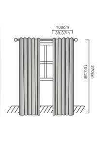 Flower Embroidered Single Panel Curtain