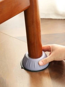 Set de 4 almohadillas de plástico para los pies de la lavadora, almohadillas antirruido modernas para el hogar - Gris - Ver 4