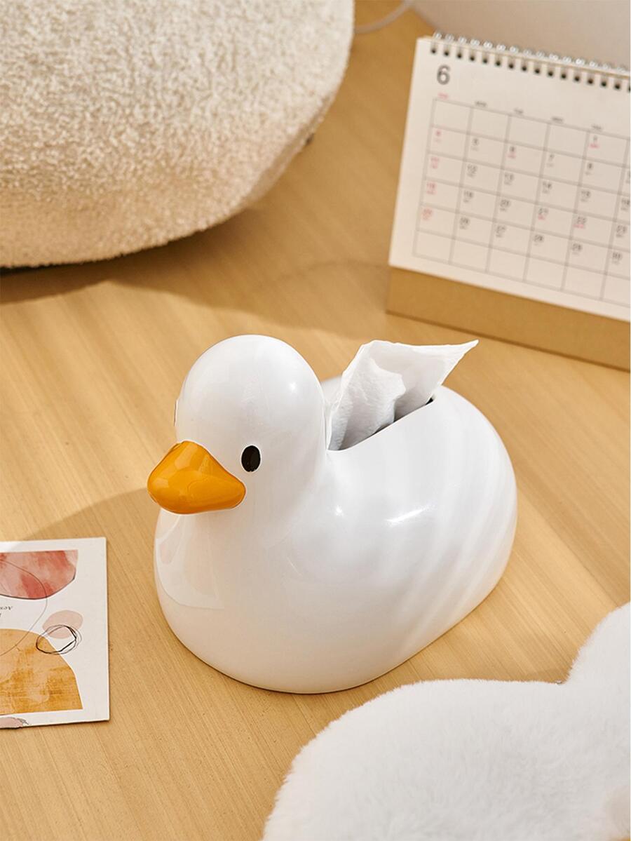 1 pieza Caja para pañuelos Pato de dibujos animados en forma