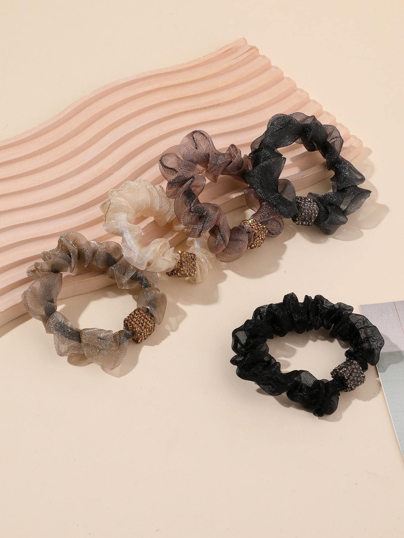 5 piezas Goma de pelo unicolor - Multicolor - Ver 1