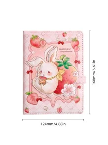 1 pieza Cuaderno con estampado de conejo de dibujos animados - Multicolor - Ver 5