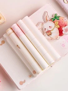 1 pieza Cuaderno con estampado de conejo de dibujos animados - Multicolor - Ver 3