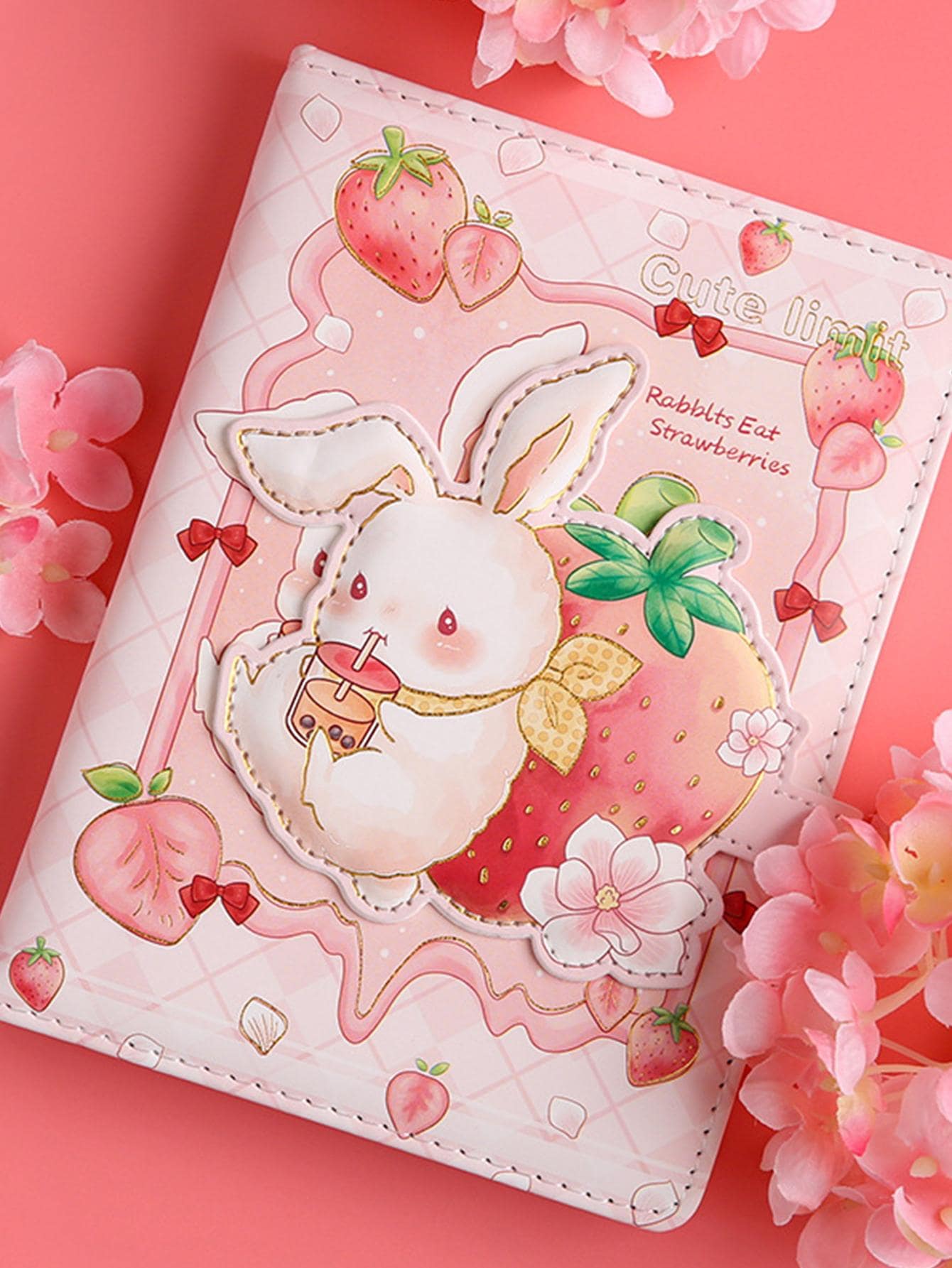 1 pieza Cuaderno con estampado de conejo de dibujos animados - Multicolor - Ver 1