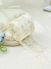 Trang trí DIY thêu hoa - Màu be - Xem 1