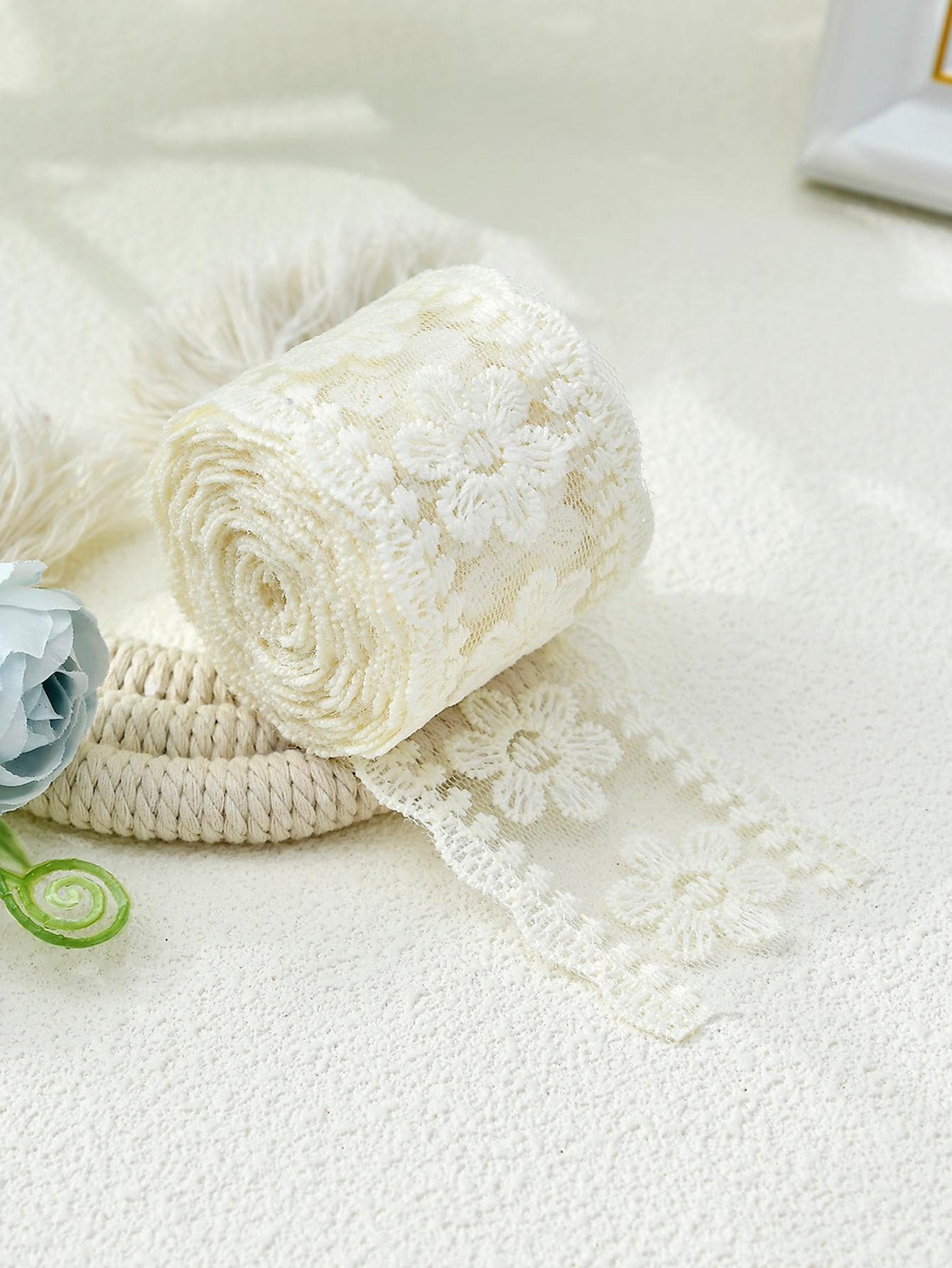 Trang trí DIY thêu hoa - Màu be - Xem 1