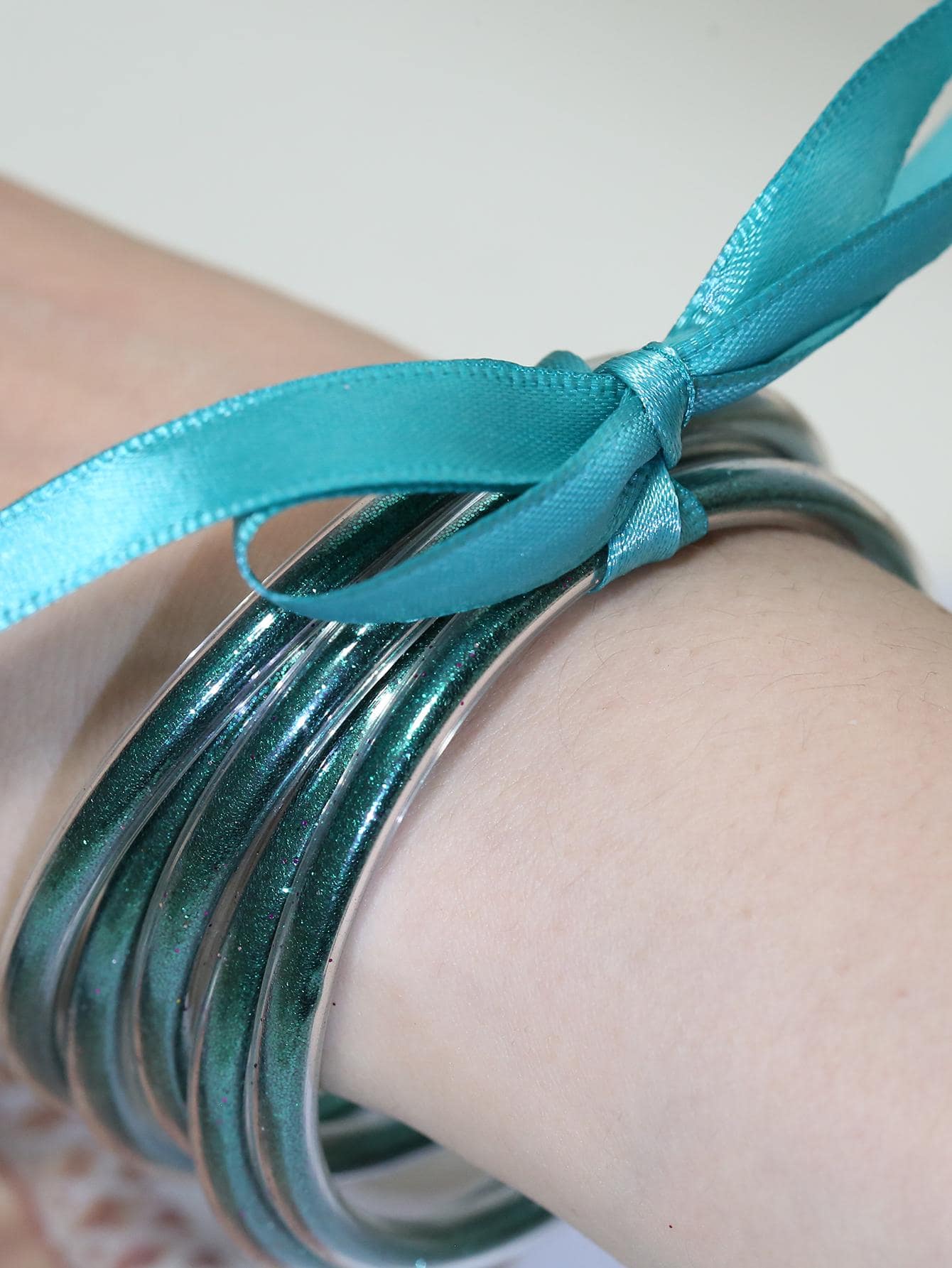 chiếc thời trang và đơn giản trong suốt với bụi lấp lánh, thích hợp cho hàng ngày, tiệc tùng, lễ hội và tặng quà vào mùa hè - màu xanh lá - Xem 1