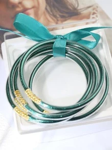 chiếc thời trang và đơn giản trong suốt với bụi lấp lánh, thích hợp cho hàng ngày, tiệc tùng, lễ hội và tặng quà vào mùa hè - màu xanh lá - Xem 5