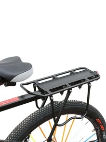 1入組黑色鋁合金騎行自行車行李架