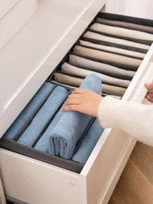 1 hộp đựng quần áo trơn - Xám - Xem 4