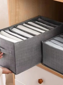 1 hộp đựng quần áo trơn - Xám - Xem 3