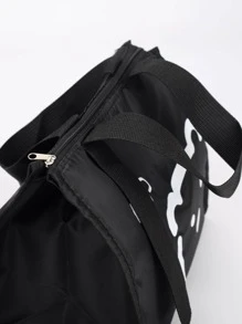 1pc Cartoon Bear Pattern Lunch Bag - Black - View 7