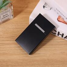1 pieza Caja de cigarrillos unicolor - Negro - Ver 1