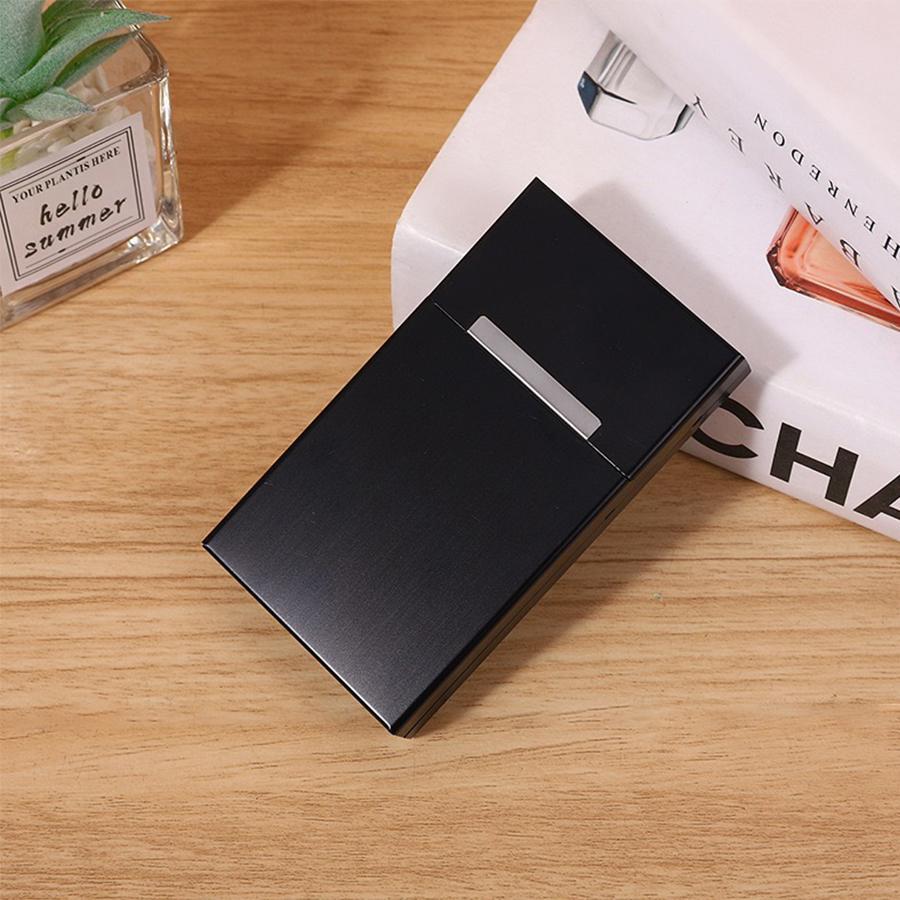 1 pieza Caja de cigarrillos unicolor - Negro - Ver 1