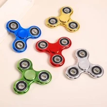 1 件随机颜色手指旋转玩具，减压玩具，手旋转器高速不锈钢轴承成人焦虑手指玩具，抗压力玩具，成人玩具，成人坐立不安 - 彩色 - 查看 2