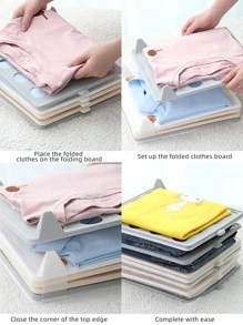 1 pieza Estante de almacenaje de plástico ropa