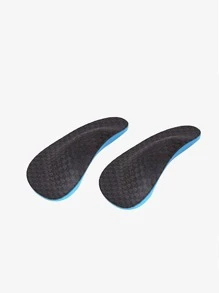 QKC (1pair) New Eva Sports Insoles Arch Support Half Pads - Black - View 11