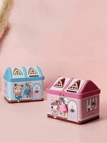 Hộp đựng tiền đồ họa hoạt hình 1 cái - Màu xanh lam - Xem 6