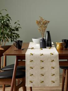1pc Bee Pattern Table Runner - Multicolor - View 3