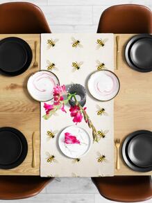 1pc Bee Pattern Table Runner - Multicolor - View 4