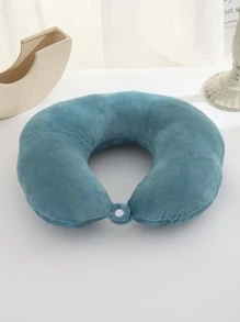 1 件纯色 U 型枕套，旅行枕 - 水鴨藍 - 查看 1