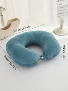 1 件纯色 U 型枕套，旅行枕 - 水鴨藍 - 查看 3
