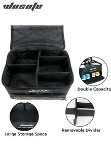 1pc Waterproof 2 layers Golf Trunk Organizer For Golf Shoes ,Golf Gloves, Tees, Balls - Black - View 3