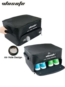 1pc Waterproof 2 layers Golf Trunk Organizer For Golf Shoes ,Golf Gloves, Tees, Balls - Black - View 4