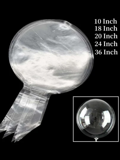 3/10/50 个 10-36 英寸透明 Bobo 泡泡气球透明充气空气氦气球婚礼生日派对装饰，