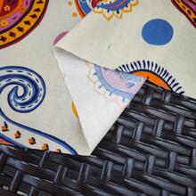 mảnh vải DIY họa tiết hoa văn Paisley - Màu vàng - Xem 4