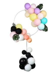 1 Bộ Bóng Tròn Đứng Vòm Bóng Vòng Hoa Bóng Khung Giá Đỡ Trang Trí Đám Cưới Cho Bé - trắng - Xem 5
