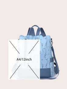 Mochila de bloque de color de moda para mujer - Multicolor - Ver 4