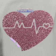 1 cuộn Vinyl truyền nhiệt long lanh HTV Film DIY CRAFT Quần áo tùy chỉnh - Hồng - Xem 2