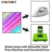 1 cuộn Vinyl truyền nhiệt long lanh HTV Film DIY CRAFT Quần áo tùy chỉnh - Hồng - Xem 7