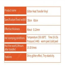 1 cuộn Vinyl truyền nhiệt long lanh HTV Film DIY CRAFT Quần áo tùy chỉnh - Hồng - Xem 4