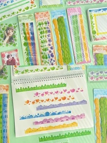 20 piezas Pegatina con patrón de corazón - Multicolor - Ver 4