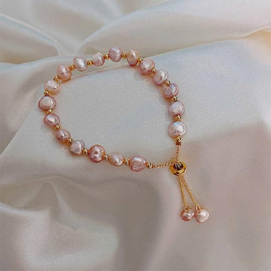 Faux Pearl Decor Beaded Bracelet - 1 - View 1