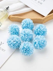 10/30 件套逼真绣球花头、乒乓球菊花 DIY 婚礼礼品盒装饰、花环材料、家居礼物、婚礼新娘伴娘手腕花、胸花用品、秋季装饰、秋季 - 藍色 - 查看 4