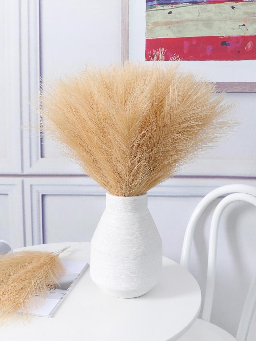 8/10 Piezas/set Cañas Artificiales Y Hierba De Pampa Para La Decoración De La Cocina, La Decoración De La Boda Y La Decoración De Navidad Diy, Simulación Realista Para Uso En Interiores Y Exteriores, Relleno De Jarrón De La Sala De Estar