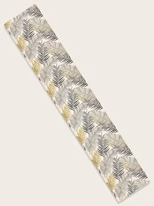 1入組熱帶印花葉子圖案長方桌布 - 彩色 - 查看 2