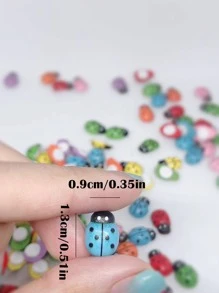 50入組瓢蟲形狀花園裝飾品 - 彩色 - 查看 3