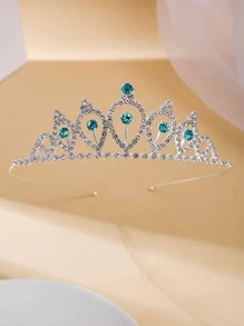 1入組簡約優雅時尚公主皇冠頭帶，皇家頭飾 - 銀色 - 查看 2