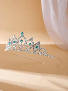 1入組簡約優雅時尚公主皇冠頭帶，皇家頭飾 - 銀色 - 查看 4