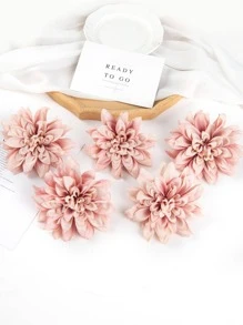 5/15pcs Artificial Flowers, Dahlia, Chrysanthemum, Wedding Decor, Fake Plants, Room Decor, Autumn Decor, Garden Autumn Decor, Centerpiece, DIY Candy Box, Party Gifts, Decorations, Bridal Wrist Corsage, Bouquet Box, Home Decor Accessories, Valentine's Day, Mother's Day Gifts, Flower Box Materials, New Year Decor, Autumn Decor - Brown - View 3