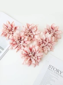 5/15pcs Artificial Flowers, Dahlia, Chrysanthemum, Wedding Decor, Fake Plants, Room Decor, Autumn Decor, Garden Autumn Decor, Centerpiece, DIY Candy Box, Party Gifts, Decorations, Bridal Wrist Corsage, Bouquet Box, Home Decor Accessories, Valentine's Day, Mother's Day Gifts, Flower Box Materials, New Year Decor, Autumn Decor - Brown - View 6