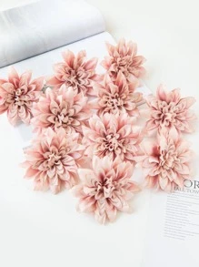 5/15pcs Artificial Flowers, Dahlia, Chrysanthemum, Wedding Decor, Fake Plants, Room Decor, Autumn Decor, Garden Autumn Decor, Centerpiece, DIY Candy Box, Party Gifts, Decorations, Bridal Wrist Corsage, Bouquet Box, Home Decor Accessories, Valentine's Day, Mother's Day Gifts, Flower Box Materials, New Year Decor, Autumn Decor - Brown - View 4