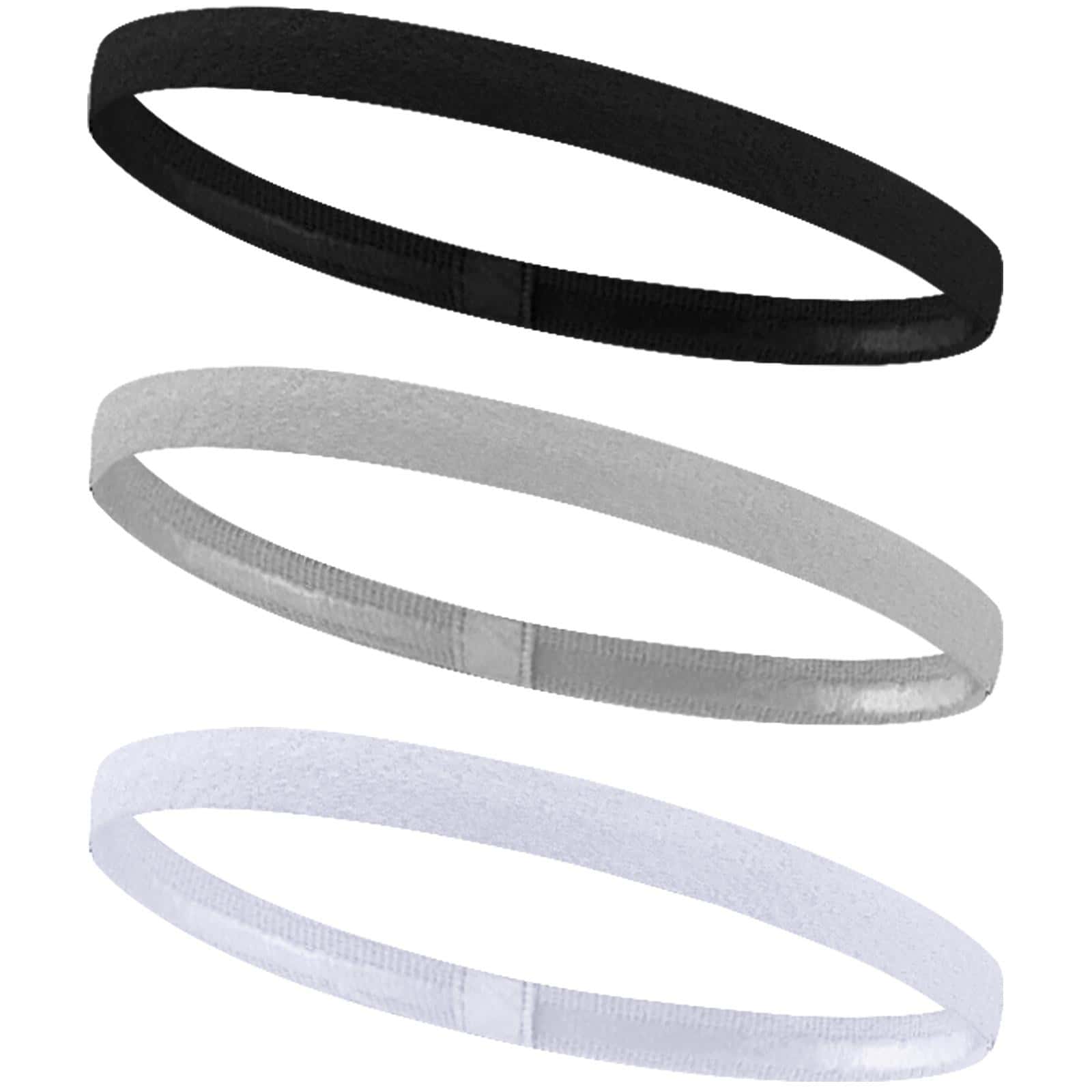 3 件弹性运动头带，防滑硅胶握把锻炼发带足球发带家居浴室装饰夏季返校 - 彩色 - 查看 1